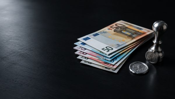 Setelinippu ja hopeakilpi, jossa on valintamerkki. ETA-lisensoidun kasinon voitot ovat verovapaita